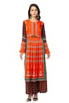 Soup by Sougat Paul_Orange Cotton Silk Printed Kurta And Palazzo Set _Online_at_Aza_Fashions