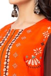 Shop_Soup by Sougat Paul_Orange Cotton Silk Printed Kurta And Palazzo Set _Online_at_Aza_Fashions