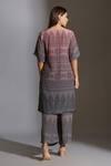 Shop_Soup By Sougat Paul_Grey Crepe Round Printed Tunic And Pant Set _at_Aza_Fashions