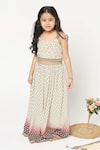 Shop_Soup By Sougat Paul_Beige Net, Crepe Embroidery Printed Lehenga Set _at_Aza_Fashions