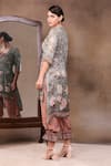 Shop_Soup by Sougat Paul_Green Glitter Fabric Printed Jumpsuit With Jacket_at_Aza_Fashions