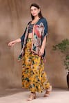 Soup By Sougat Paul_Yellow Printed Open Jacket And Flared Pant Set _Online_at_Aza_Fashions