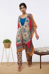 Buy_Soup By Sougat Paul_Multi Color Bottom And Jacket Crepe, Top Silk Floral, Printed & Pant Set _at_Aza_Fashions