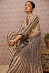 Buy Soup By Sougat Paul Beige Crepe Sarouk Print And Sequin Jacket Collar, Jumpsuit Round With Online at Aza Fashions Buy_Soup By Sougat Paul_Beige Crepe Sarouk Print And Sequin Jacket Collar, Jumpsuit Round With _Online_at_Aza_Fashions