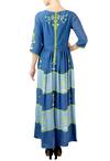 Shop_Soup by Sougat Paul_Blue Printed Dress  _at_Aza_Fashions