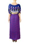Shop_Soup by Sougat Paul_Blue And Pink Printed Kaftan Dress For Women_at_Aza_Fashions