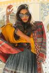 Buy_ASEEM KAPOOR_Yellow Natural Crepe Top_at_Aza_Fashions