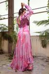 Shop_Suruchi Parakh_Pink Habutai Silk Ruffle Gown_at_Aza_Fashions