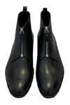 Shop_Dmodot_Black Ankle Zipper Boots_at_Aza_Fashions