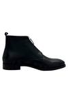 Buy_dmodot_Black Ankle Zipper Boots _Online_at_Aza_Fashions