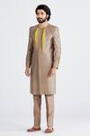 Buy Megha Bansal Grey Cotton , Chanderi Floral Agam Sherwani Set at Aza Fashions Buy_Megha Bansal_Grey Cotton , Chanderi Floral Agam Sherwani Set _at_Aza_Fashions