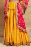 Shop_Saundh_Yellow Raw Silk Kurta Lehenga Set_Online_at_Aza_Fashions