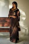 Shop_Shorshe Clothing_Brown Handloom Silk Saree_at_Aza_Fashions