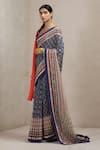 Ritu Kumar_Blue Na Printed Saree _Online_at_Aza_Fashions