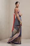 Shop_Ritu Kumar_Blue Na Printed Saree _Online_at_Aza_Fashions