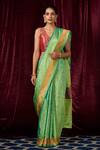 Buy_Weaver Story_Green Paithani Saree_at_Aza_Fashions