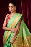 Weaver Story_Green Paithani Saree_Online_at_Aza_Fashions