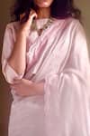 Buy_Shorshe Clothing_Pink Handwoven Tissue Saree _Online_at_Aza_Fashions