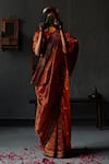 Buy_Shorshe Clothing_Red Handloom Tissue Embroidery Beads And Gota Patti Saree _Online_at_Aza_Fashions