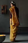 Shop_Shorshe Clothing_Yellow Handloom Tissue Cutdana And Sequin Saree _at_Aza_Fashions