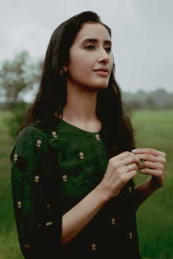 Shop_Dot_Green Zari French Knot Round Kurta And Pant Set _at_Aza_Fashions