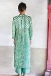 Shop_Myoho_Green Silk Printed Kurta_at_Aza_Fashions