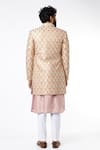 Shop_Nero by Shaifali and Satya_Cream Silk Embroidered Thread Work Jacket And Kurta Set _at_Aza_Fashions