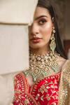 Shop_Surbhi shah_Silk Floral Embroidered Lehenga Set_Online_at_Aza_Fashions