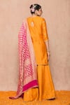 Shop_Surbhi shah_Yellow Pure Cotton Silk Kurta Sharara Set_at_Aza_Fashions