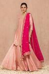 Shop_Surbhi shah_Pink Cotton Silk Kurta Sharara Set_Online_at_Aza_Fashions