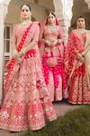Surbhi shah_Silk Gota Embroidered Lehenga Set_Online_at_Aza_Fashions