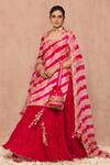 Buy_Surbhi shah_Pink Cotton Leheriya Kurta Sharara Set_Online_at_Aza_Fashions