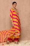 Buy_Surbhi shah_Yellow Cotton Leheriya Kurta Set_Online_at_Aza_Fashions