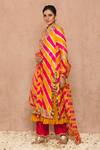 Shop_Surbhi shah_Yellow Cotton Leheriya Kurta Set_at_Aza_Fashions