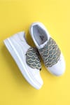 Buy_The Saree Sneakers_White Embroidered Embellished Flap Sneakers _Online_at_Aza_Fashions