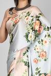 Buy_Nazaakat by Samara Singh_Multi Color Satin Printed Floral Saree_Online_at_Aza_Fashions