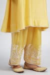 Sheetal Batra_Yellow Kurta Chanderi  Salwar Bamber Satin Dupatta Kaina Set _at_Aza_Fashions