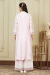Shop_Sheetal Batra_Pink Kurta Silk Chanderi Palazzo Cambric Dori Work Mandarin Banafsha And Set _at_Aza_Fashions