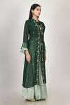 Naintara Bajaj Green Top Embroidered Jacket And Sharara Set Online at Aza Fashions Naintara Bajaj_Green Top Embroidered Jacket And Sharara Set_Online_at_Aza_Fashions