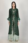 Buy Naintara Bajaj Green Top Embroidered Jacket And Sharara Set Online at Aza Fashions Buy_Naintara Bajaj_Green Top Embroidered Jacket And Sharara Set_Online_at_Aza_Fashions