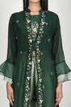 Naintara Bajaj Green Top Embroidered Jacket And Sharara Set at Aza Fashions Naintara Bajaj_Green Top Embroidered Jacket And Sharara Set_at_Aza_Fashions