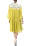 Shop Nikasha Yellow Round Floral Print Tiered Dress at Aza Fashions Shop_Nikasha_Yellow Round Floral Print Tiered Dress _at_Aza_Fashions
