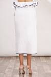 Shop_MR. Ajay Kumar_White Linen Wrap Skirt  _Online_at_Aza_Fashions