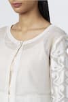 House Of Three White Jamdani Round Floral Textured Top at Aza Fashions House Of Three_White Jamdani Round Floral Textured Top _at_Aza_Fashions