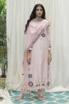 Shivani Bhargava Pink Chanderi Round Kurta Online at Aza Fashions Shivani Bhargava_Pink Chanderi Round Kurta _Online_at_Aza_Fashions