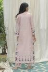 Shop Shivani Bhargava Pink Chanderi Round Kurta at Aza Fashions Shop_Shivani Bhargava_Pink Chanderi Round Kurta _at_Aza_Fashions