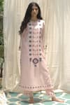 Buy_Shivani Bhargava_Pink Chanderi Kurta Set_Online_at_Aza_Fashions