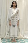 Shivani Bhargava_White Chanderi Round Kurta _Online_at_Aza_Fashions