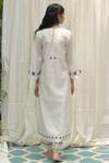 Shop_Shivani Bhargava_White Chanderi Round Kurta Set _at_Aza_Fashions