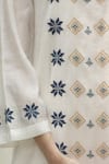 Shivani Bhargava_White Chanderi Round Kurta Set _at_Aza_Fashions